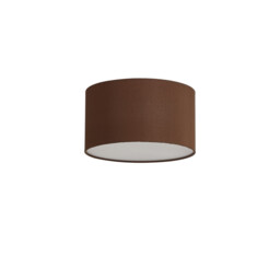 Baymont White 3 Light E27 Flush With 30cm x 17cm Dual Faux Silk Shade Raw Cocoa/Grecian Bronze - thumbnail 5