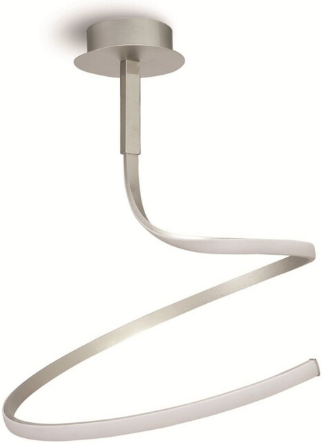 Nur Semi Flush Ceiling 30W LED 3000K, 2400lm, Dimmable Silver, Frosted Acrylic, Polished Chrome - image 1
