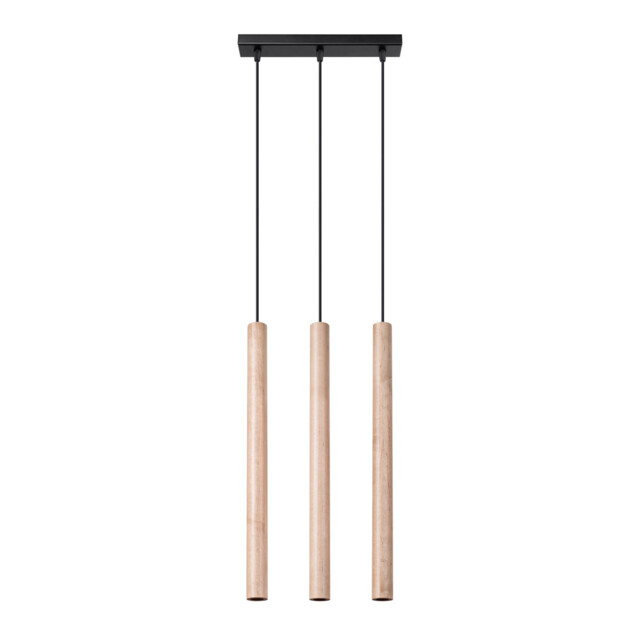 Pastelo Modern Bar Pendant Ceiling Light Wood 3x G9 - image 1