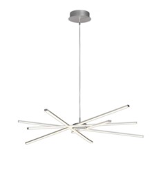 Star Ceiling Pendant 100cm Round 60W 3000K, 4800lm, Dimmable Silver, Frosted Acrylic, Polished Chrome