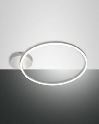 Giotto Integrated LED Semi Flush Light White Glass