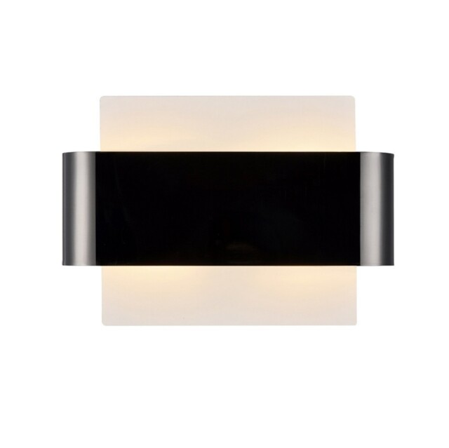 Damo Flush Wall Light, 2 Light G9, White Base with Black Chrome Centre Band - image 1