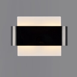 Damo Flush Wall Light, 2 Light G9, White Base with Black Chrome Centre Band - thumbnail 2