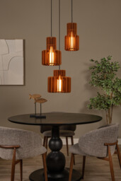Rollo Pendant light - 3xE27 - Terracotta - thumbnail 5