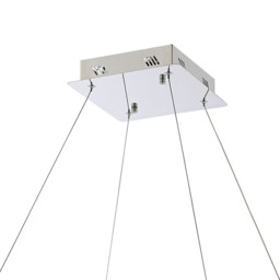 Bano Square Dimmable Pendant 29W LED, 4000K, 3400lm, Polished Chrome / Crystal Chain, 3yrs Warranty - thumbnail 5