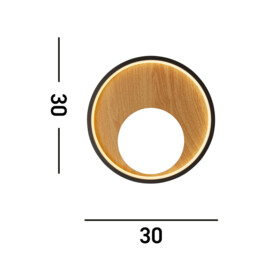 Curio Wall Light Black, Wood - thumbnail 3