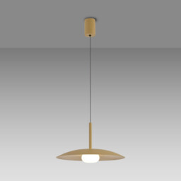 Lidia 40cm Rise And Fall Pendant, 12W LED, 3000K, 1500lm, Matt Gold, 3yrs Warranty - thumbnail 2