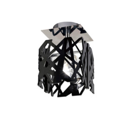 Tokio Square Ceiling 1 Light G9, Gloss Black/Polished Chrome - thumbnail 1