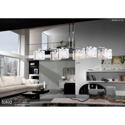 Tokio Square Ceiling 1 Light G9, Gloss Black/Polished Chrome - thumbnail 5