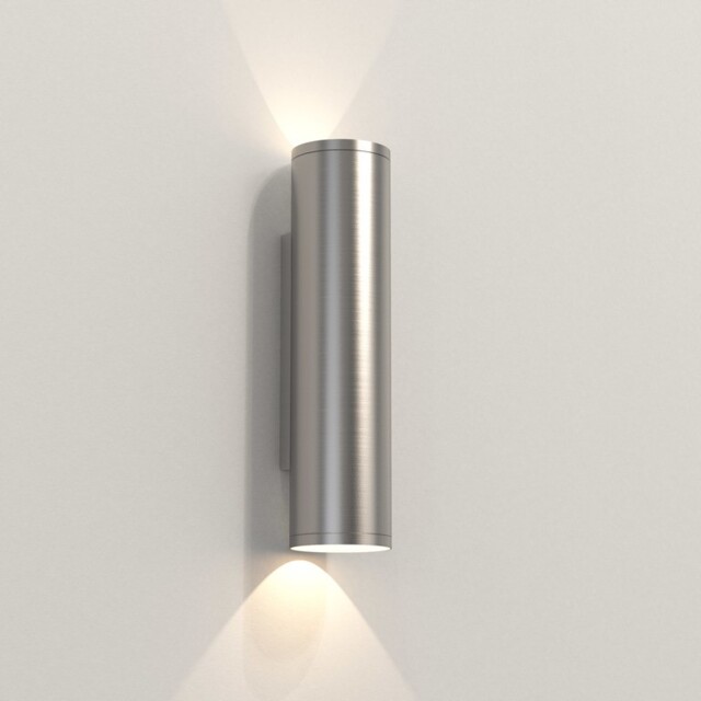 Ava Coastal Outdoor LED Up Down Wall Light Stainless Steel IP44, GU10 - image 1