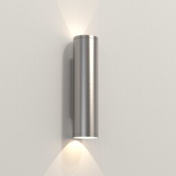 Ava Coastal Outdoor LED Up Down Wall Light Stainless Steel IP44, GU10