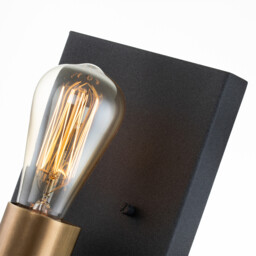 Hinkley Silas Wall Lamp Aged Zinc & Heritage Brass - thumbnail 3