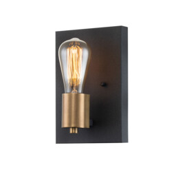 Hinkley Silas Wall Lamp Aged Zinc & Heritage Brass - thumbnail 1