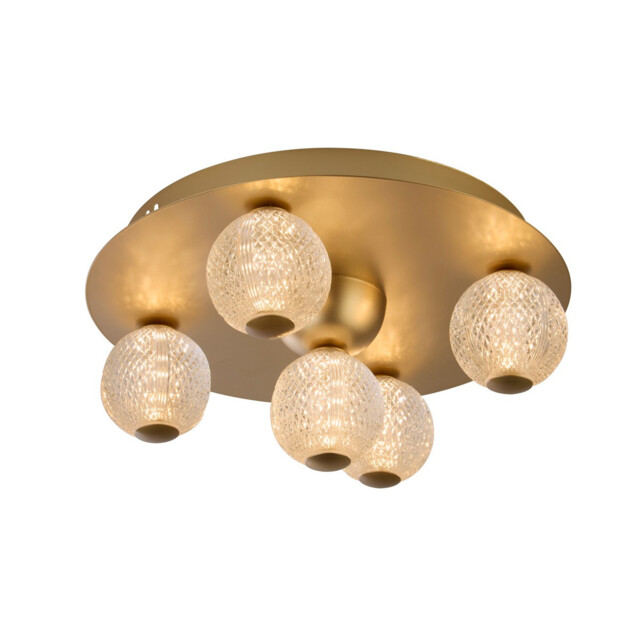 Asteroid Led Flush Light,Gold Metal with Clear Acrylic Balls - image 1