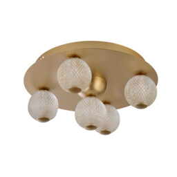 Asteroid Led Flush Light,Gold Metal with Clear Acrylic Balls - thumbnail 2