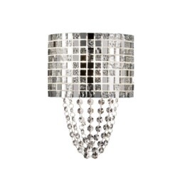 Camden Wall Lamp 2 Light G9 Polished Chrome, Mosaic Glass, Crystal - thumbnail 1