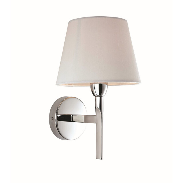 Transition 1 Light Single Indoor Wall Light Polished Stainless Steel, Cream, E14
