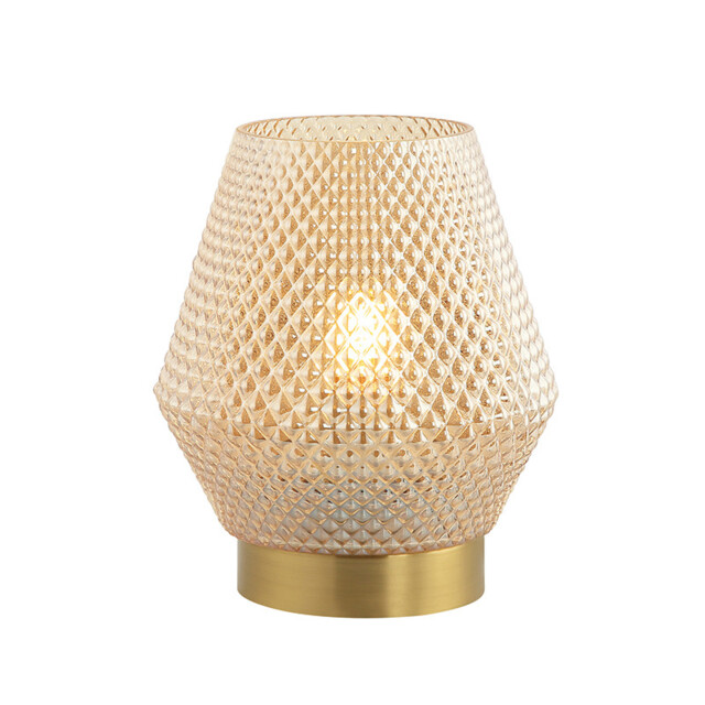 Luma Cylindrical Table Lamp Transparent - Antique Brass 1xE27 - image 1