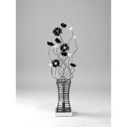 (DH) Majella Table Lamp 4 Light G4 Polished Chrome/Black/Crystal, NOT LED/CFL Compatible - thumbnail 2