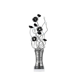 (DH) Majella Table Lamp 4 Light G4 Polished Chrome/Black/Crystal, NOT LED/CFL Compatible