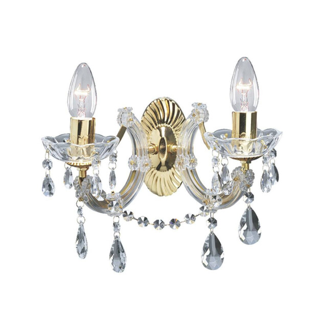 Marie Therese Indoor Candle Wall 2 Light Polished Brass, E14 - image 1