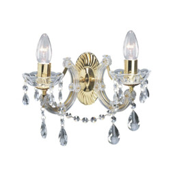 Marie Therese Indoor Candle Wall 2 Light Polished Brass, E14