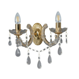 Marie Therese Indoor Candle Wall 2 Light Polished Brass, E14 - thumbnail 2