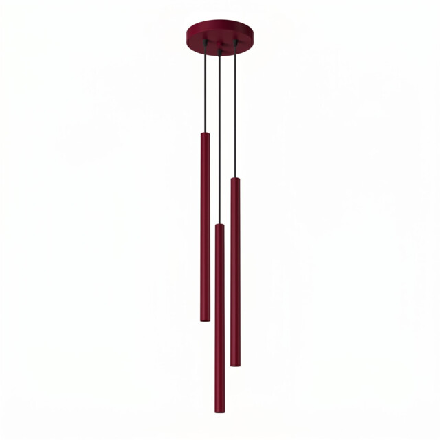 Pastelo Cluster Pendant Ceiling Light Burgundy 3x G9 - image 1