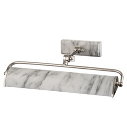 Winchfield 2 Light Medium Picture Light Polished Nickel & White Marble Effect - thumbnail 1