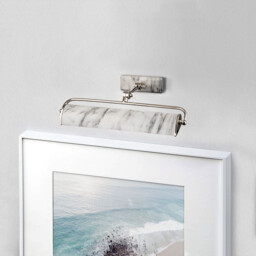 Winchfield 2 Light Medium Picture Light Polished Nickel & White Marble Effect - thumbnail 3