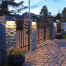 Halden Outdoor Down Wall Light, Graphite, IP65, E27 - thumbnail 2