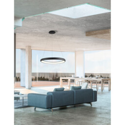 Albi 61cm Integrated LED Pendant Ceiling Light Sandy Black Aluminium LED 50W 2500Lm 3000K - thumbnail 2