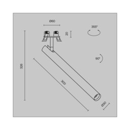 Focus T Recessed Downlight Black 3000K 300lm - thumbnail 2