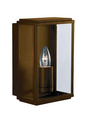 Box Outdoor Wall & Porch Light 1 Light Rect Box Rust Brown IP44 - image 1