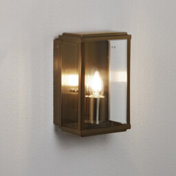 Box Outdoor Wall & Porch Light 1 Light Rect Box Rust Brown IP44 - thumbnail 2