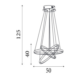 Eternity LED Celling Pendant Natural Bamboo & Gold Metal - thumbnail 2