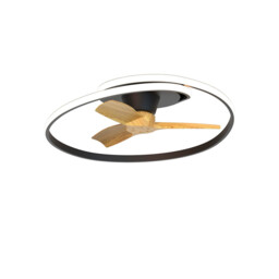 Ocean 60W LED Dimmable Ceiling Light With Built-In 35W DC Reversible Fan, Black, 4200lm, 5yrs Warranty - thumbnail 1