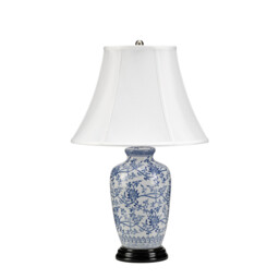 Blue 1 Light Table Lamp with Tappered Shade, E27 - thumbnail 2