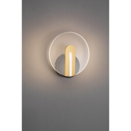 Siderno Recessed Wall Lamp Black, Gold Aluminium LED 1x7W 596Lm 3000K - thumbnail 5