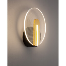 Siderno Recessed Wall Lamp Black, Gold Aluminium LED 1x7W 596Lm 3000K - thumbnail 2