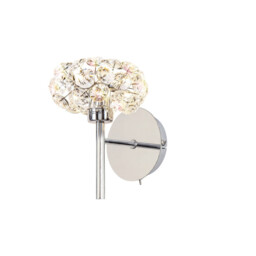 Salisbury , 1 Light G9 Switched Wall Lamp With Polished Chrome And Crystal Shade - thumbnail 1