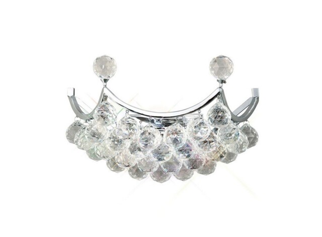 Cesto Wall Lamp 2 Light Polished Chrome, Crystal - image 1