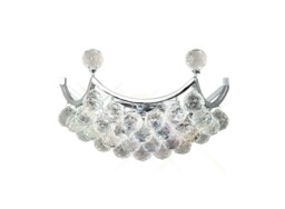 Cesto Wall Lamp 2 Light Polished Chrome, Crystal