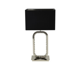 Chrome Table Lamp With 1x E27 Holder And Led Base With Crystal Glass Detail - thumbnail 2