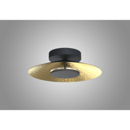 Orion Ceiling 40cm Round, 20W LED, 3000K, 1400lm, Gold Leaf/Black, 3yrs Warranty - thumbnail 2