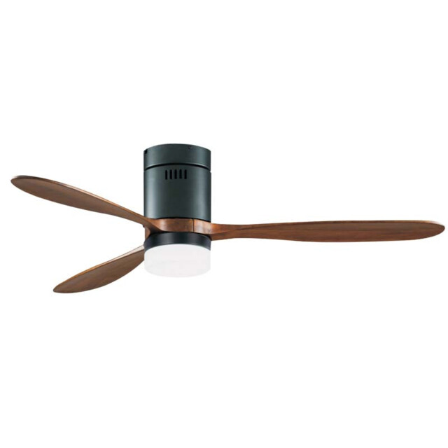 Calypso Ceiling Fan Black Matt - Cherry Wood Blades LED 3000-4000-6000K - image 1