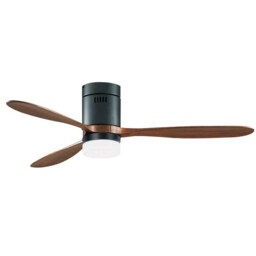 Calypso Ceiling Fan Black Matt - Cherry Wood Blades LED 3000-4000-6000K - thumbnail 1