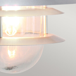 Copenhagen 1 Light Outdoor Wall Lantern Light Silver IP44, E27 - thumbnail 5