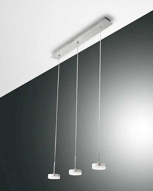 Dunk LED Straight Bar Pendant Ceiling Light Brushed Aluminum Glass - image 1