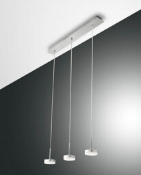 Dunk LED Straight Bar Pendant Ceiling Light Brushed Aluminum Glass